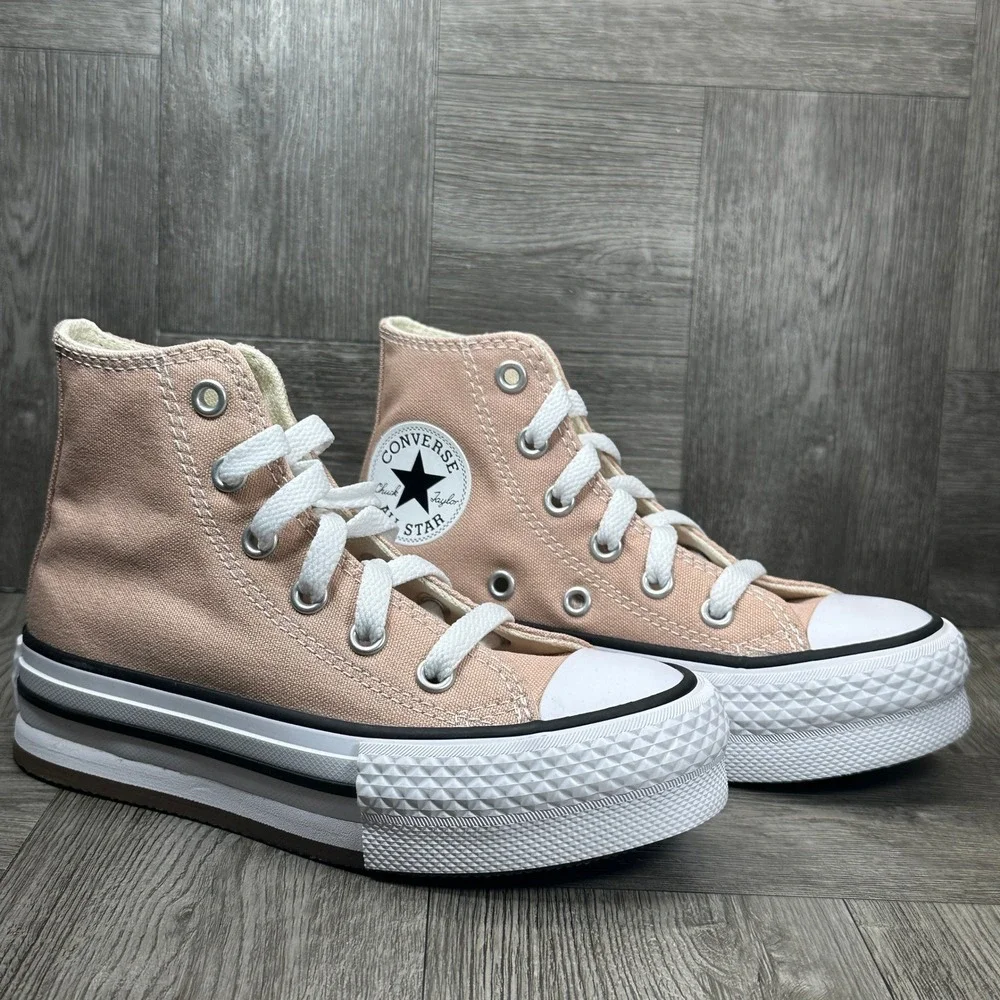 Converse Chuck Taylor All Star Move Youth 11 Peach Pink Platform NEW A12301F